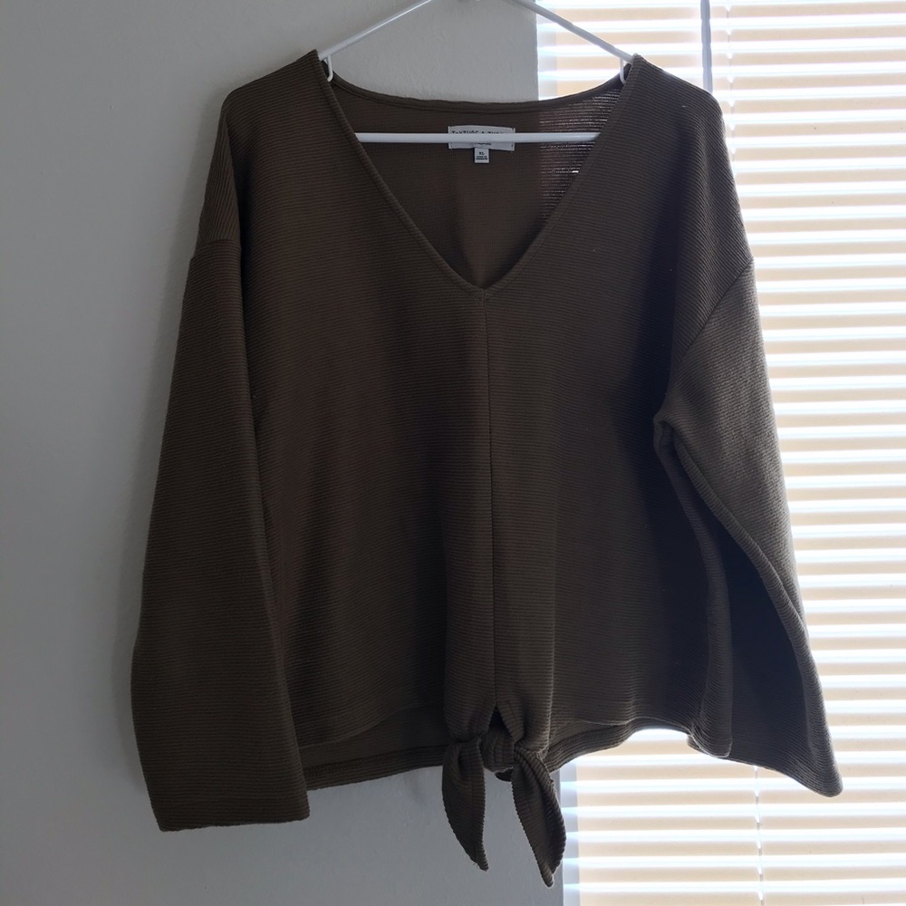 Maxwell tie-front shirt